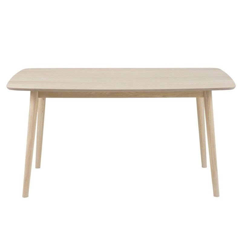 Nagano spisebord 80x150 cm - Hvidolieret eg billede