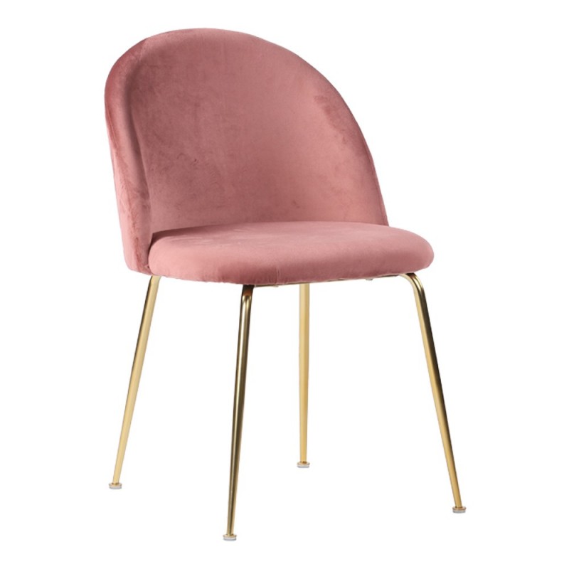 Geneve Spisebordsstol - Spisebordsstol, Velour, Rosa, Messing Look Ben Hn1214 Sæt af 2 stk.
