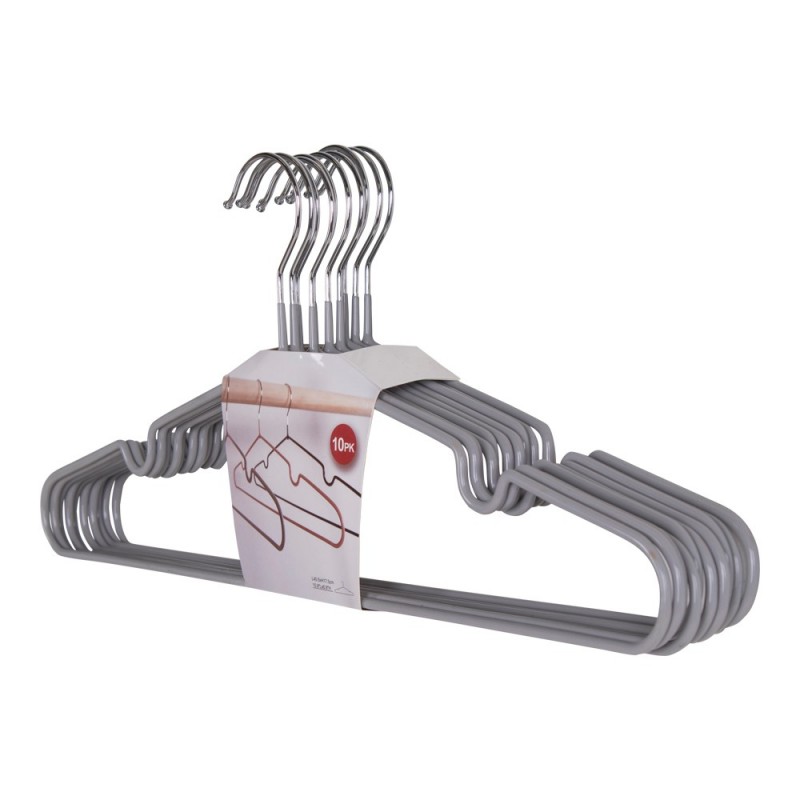 Massa Bøjler - Metal Bøjler Med Grå Belægning Sæt Af 10