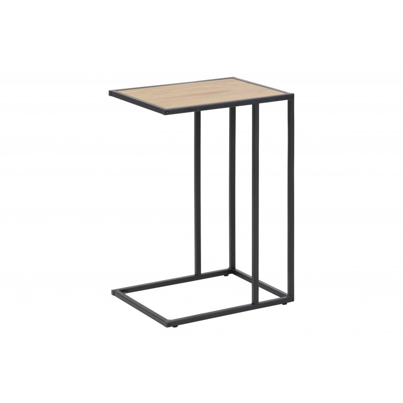 Hjørnebord Signature Alira mat vild eg og sort stål sidebord H63ÃB43ÃD35 cm