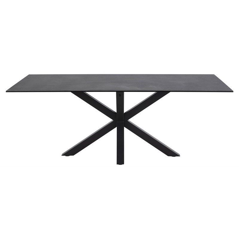Spisebord Signature Bellona firkantet sort Fairbanks keramik 160 x 90 cm