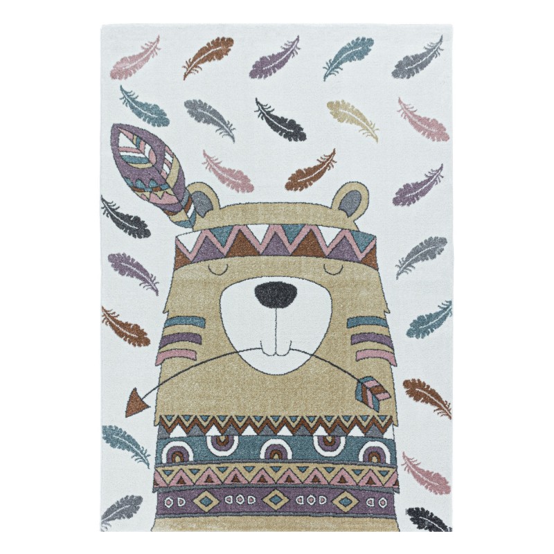 Funny Børne Tæppeløber Bjørn - Gul - 80x150 (Løber)