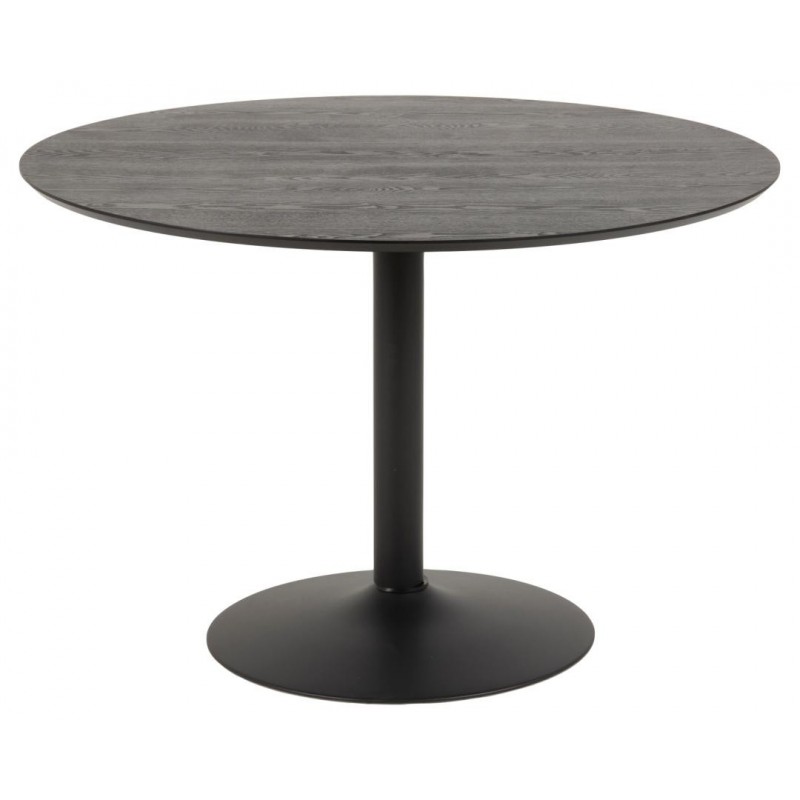 Rundt spisebord Signature Lenaya mat sort askefiner Ø110 cm