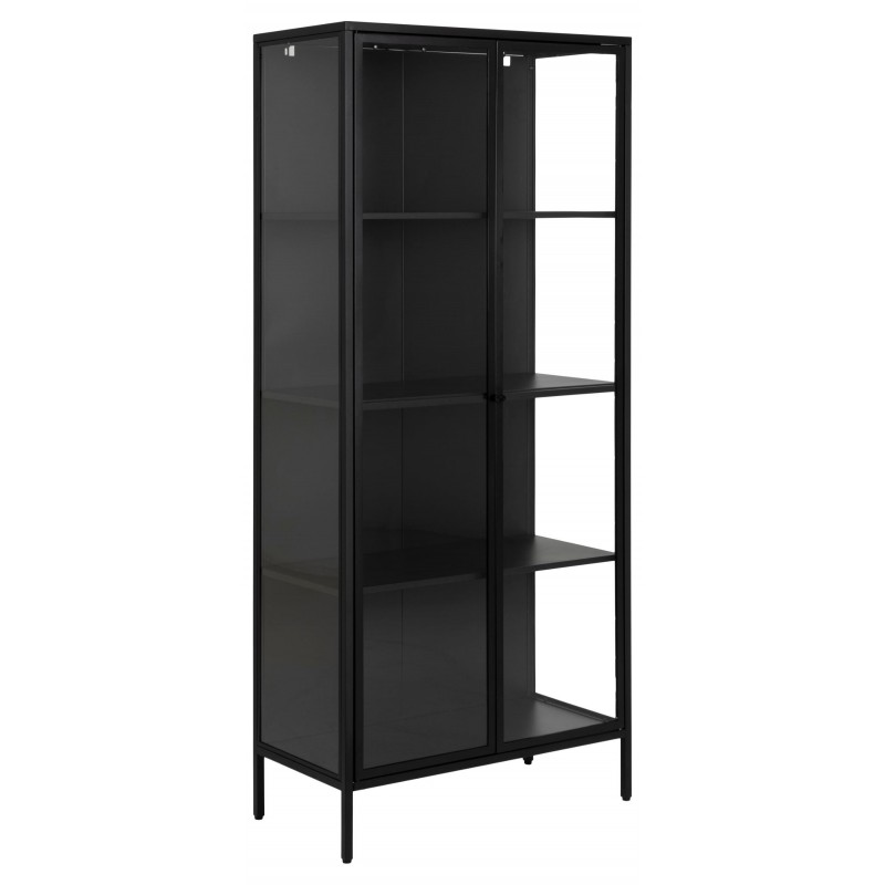 Newcastle vitrine sort metal H180 cm billede
