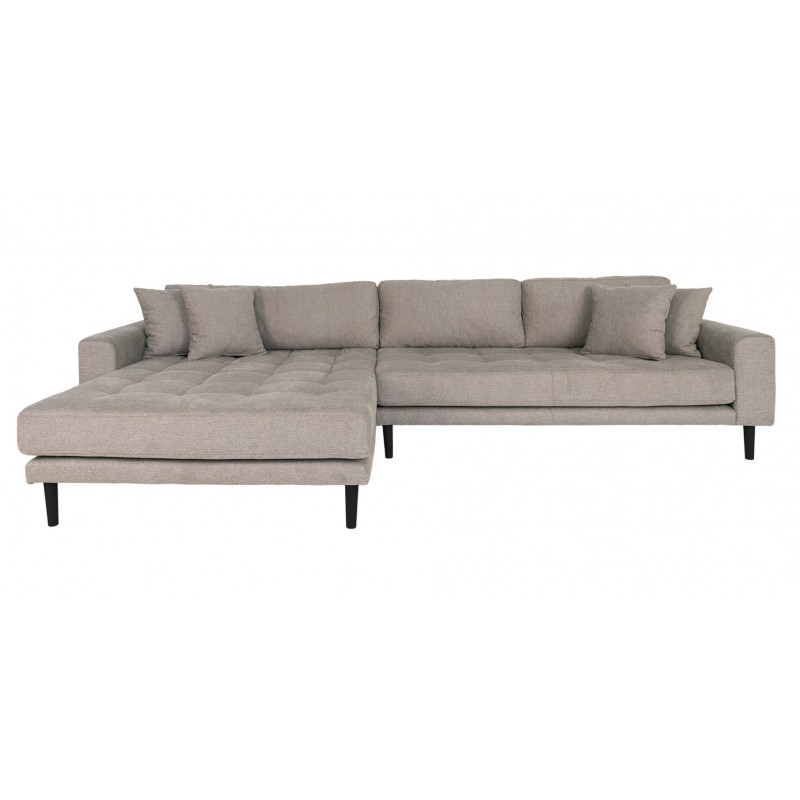 Lido - Venstrevendt Chaiselongsofa - Beige stof