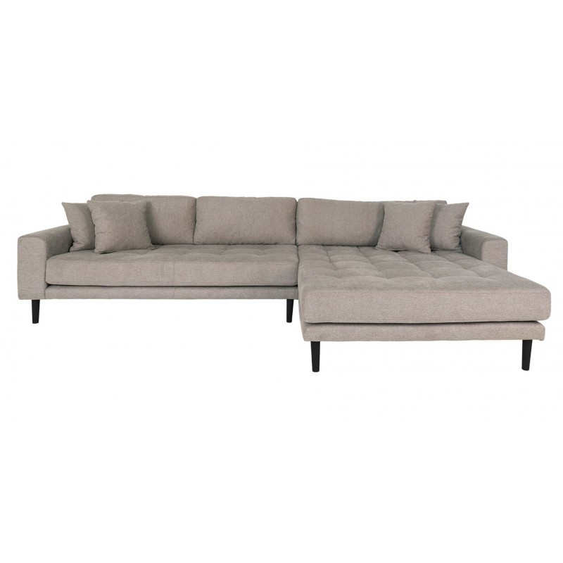 Lido - Højrevendt Chaiselongsofa - Beige stof