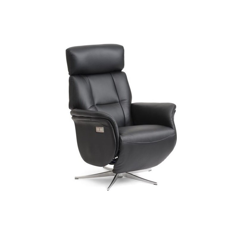 Mars 4 lænestol m/elbetjent fodskammel/ryg – læder