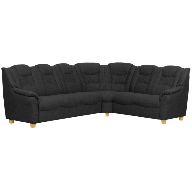 Strib Hjørnesofa sort stof