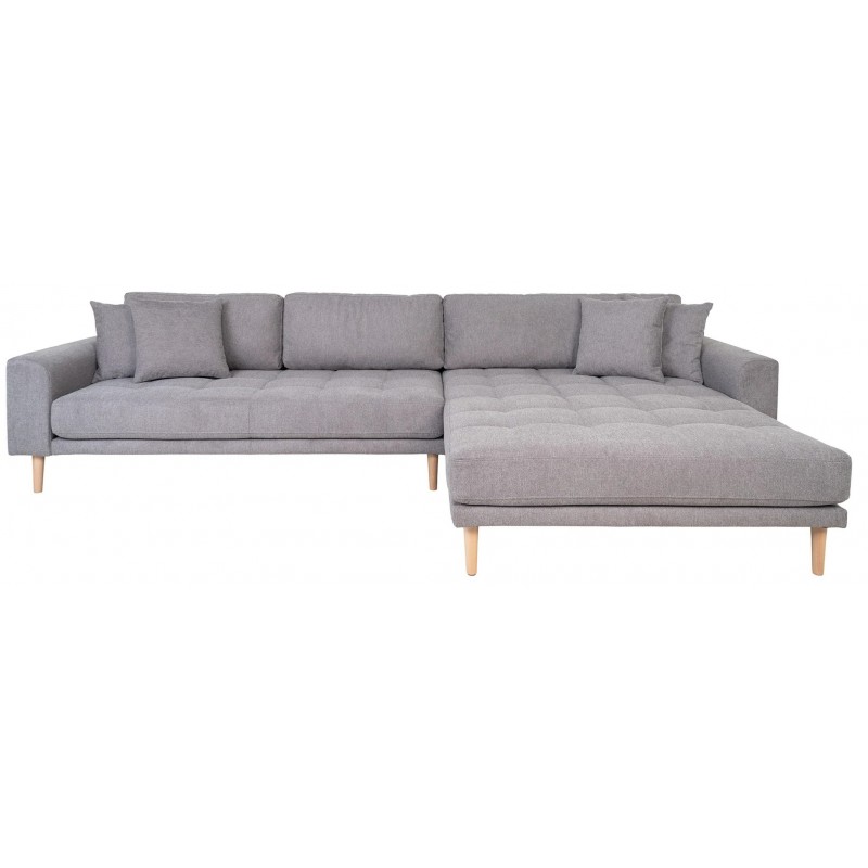 Torino Lounge Sofa lysegrå stof højrevendt