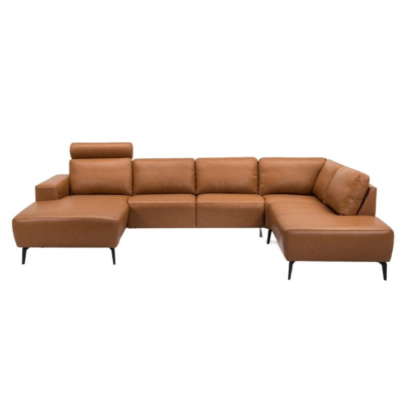 Copenhagen LæderHjørnesofa med chaiselong - Venstrevendt