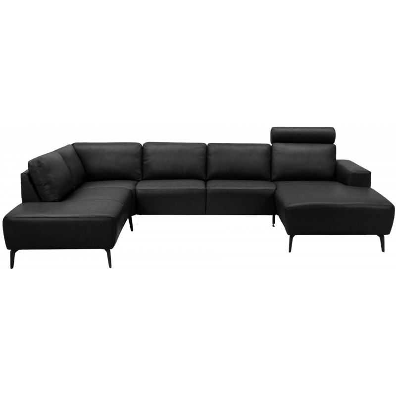 Copenhagen LæderHjørnesofa med chaiselong - Højrevendt