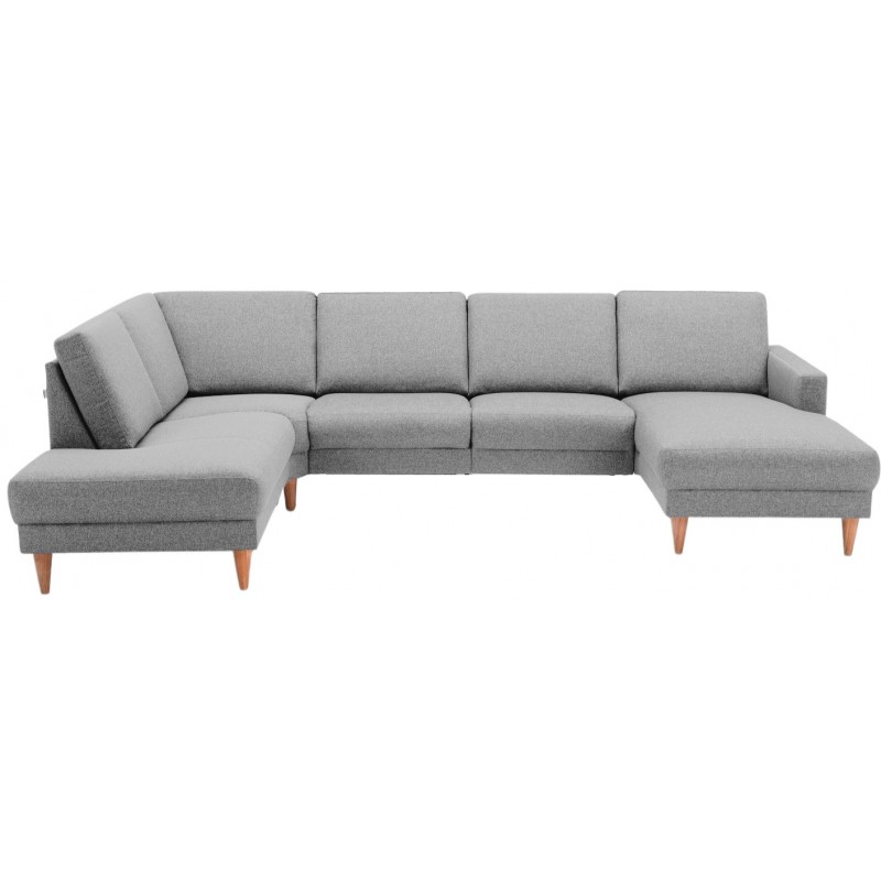 Hvidovre Hjørnesofa med chaiselong Højrevendt - Lysegrå Stof