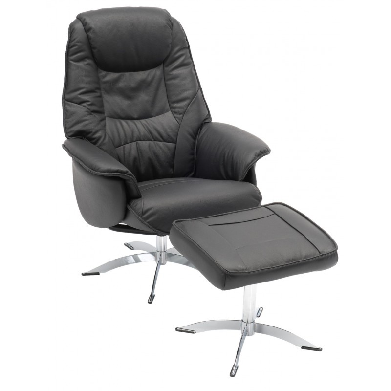 Næsby Drejestol Sort Soleda Læder