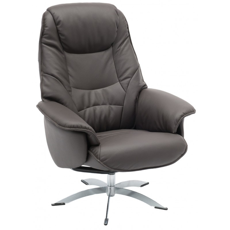 Næsby Drejestol brun Soleda Læder