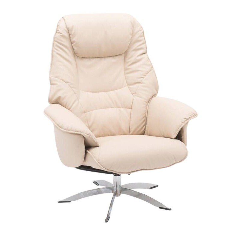 Næsby Drejestol Creme Soleda Læder