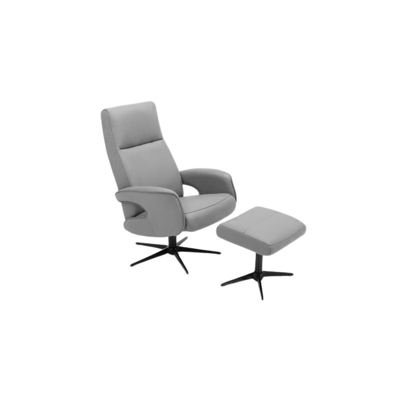 Vala Drejestol i Grå Soleda læder