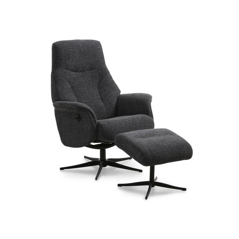 Storm lænestol med skammel - Antracit