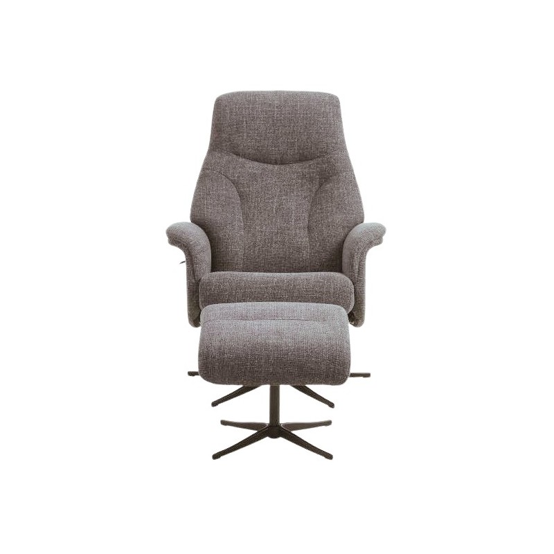 Storm lænestol med skammel - Taupe