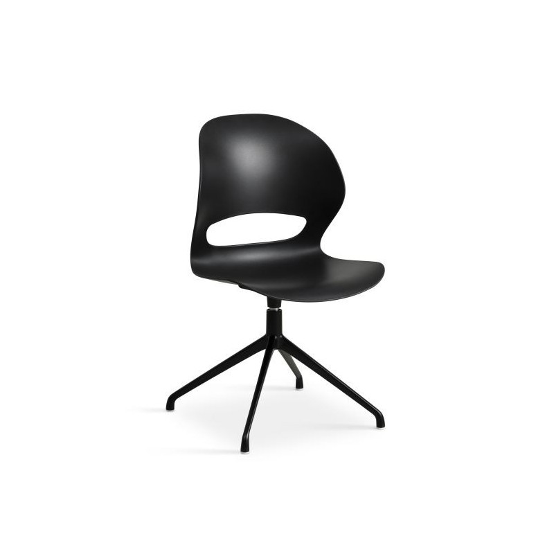 Linea Sort Spisebordsstol med sort drejestel