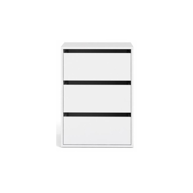 Palermo skuffeindsats m/3 skuffer hvid billede