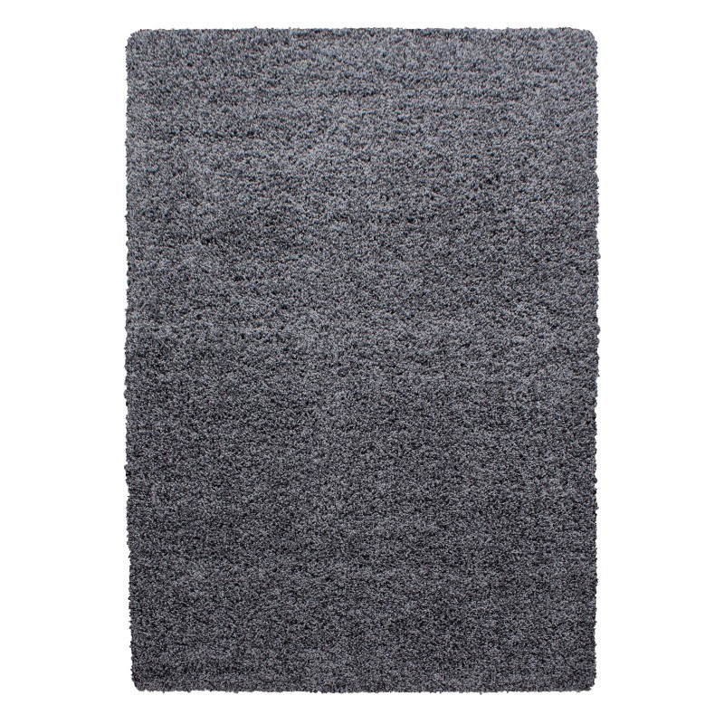 Dream Rund Shaggy tæppe Ensfarvet - Grå - 80x80 (Rund)