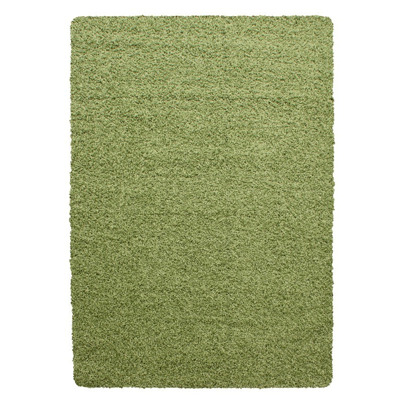 Dream Shaggy tæppe Ensfarvet - Grøn - 160x230