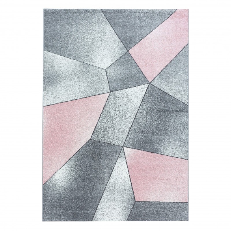 Beta Kortluvet tæppe Geometrisk - Pink - 120x170