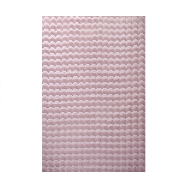 Ambiance Shaggy Tæppeløber Ensfarvet - Rosa - 80x250 (Løber)