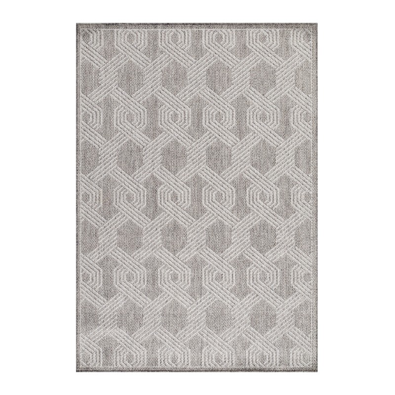 Aruba Udendørs tæppe Geometrisk - Grå - 160x230