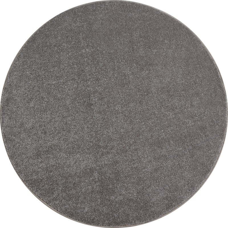 Ata Rund Kortluvet tæppe Ensfarvet - Beige - 120x120 (Rund) billede