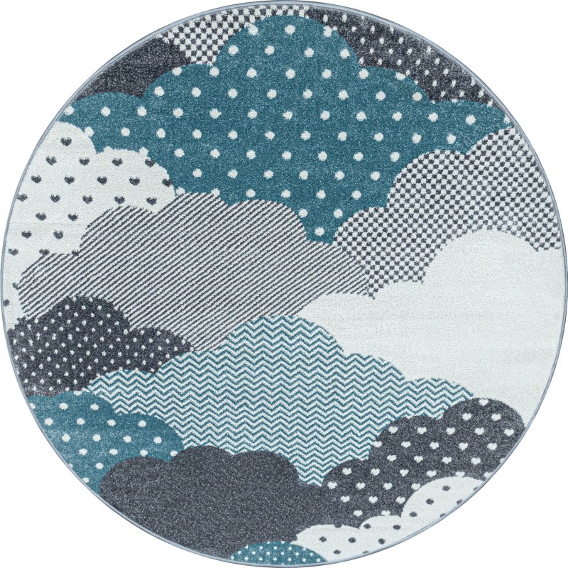 Bambi Rund Børnetæppe Sky - Blå - 160x160 (Rund) billede