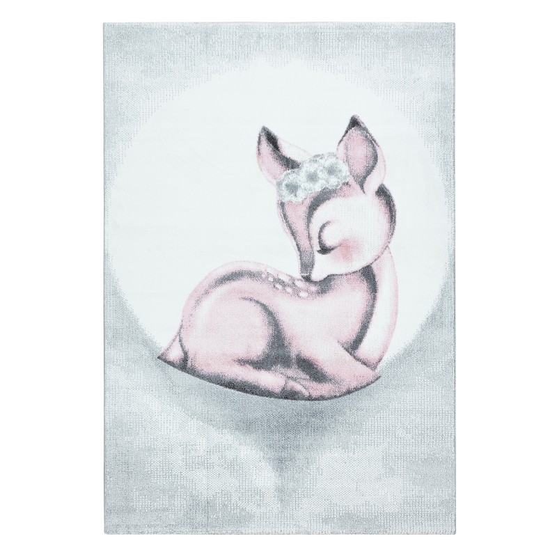 Bambi Børne Tæppeløber Rådyr - Pink - 80x150 (Løber) billede