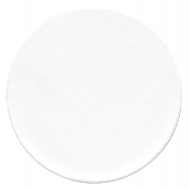 Catwalk Rund Vaskbart tæppe Ensfarvet - Creme - 80x80 (Rund)