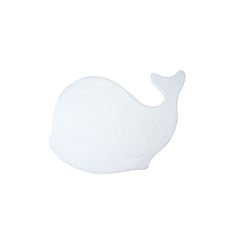 Caty Børnetæppe Hval - Hvid - 80x120