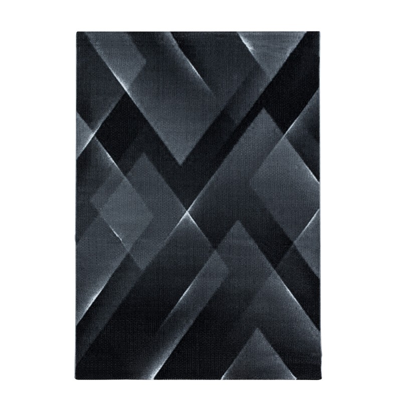 Costa Kortluvet tæppe Abstrakt - Sort - 160x230 billede