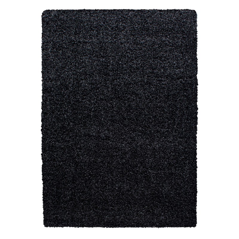 Dream Shaggy tæppe Ensfarvet - Antracit - 120x170 billede