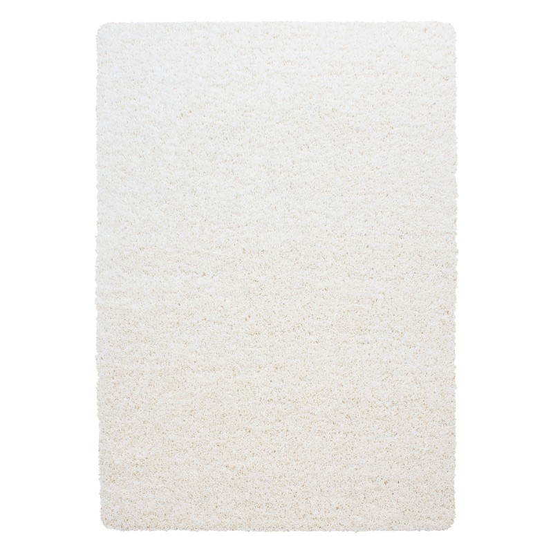 Dream Shaggy tæppe Ensfarvet - Creme - 160x230 billede