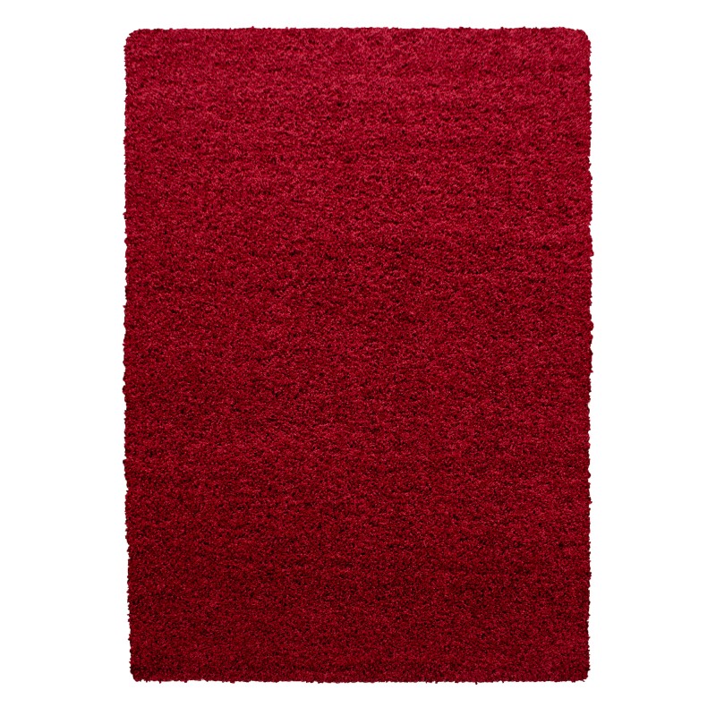 Dream Shaggy Tæppeløber Ensfarvet - Rød - 80x150 (Løber) billede