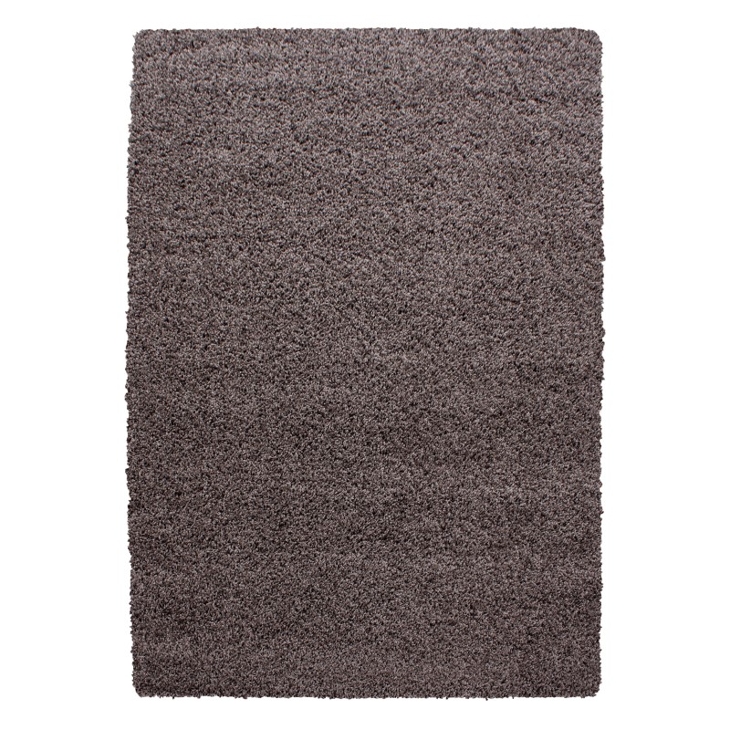 Dream Shaggy tæppe Ensfarvet - Brun - 120x170 billede