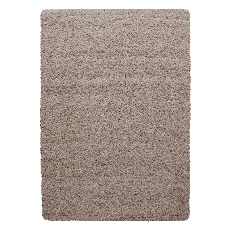 Dream Shaggy tæppe Ensfarvet - Beige - 160x230 billede