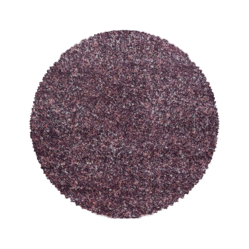 Enjoy Rund Shaggy tæppe Plettet - Pink - 80x80 (Rund)