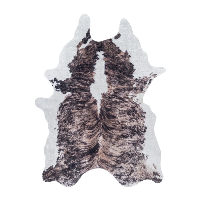 Etosha Vaskbart tæppe Imiteret koskind - Brun - 150x200