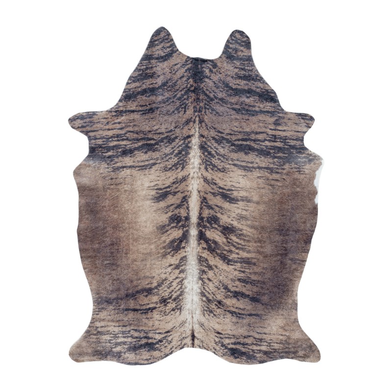 Etosha Vaskbart tæppe Imiteret koskind - Brun - 150x200