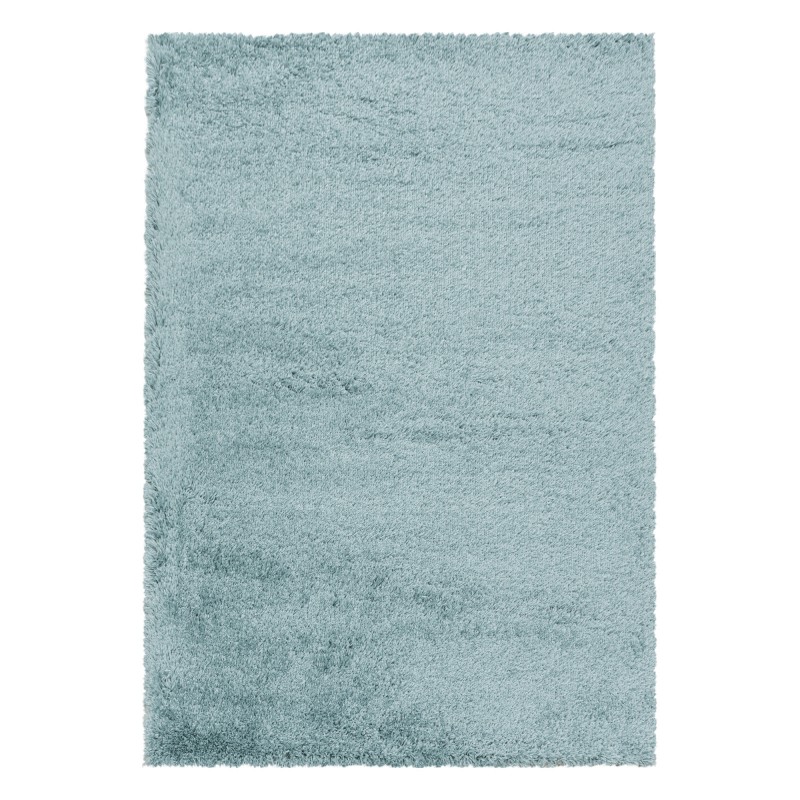 Fluffy Shaggy Tæppeløber Ensfarvet - Blå - 60x110 (Løber) billede