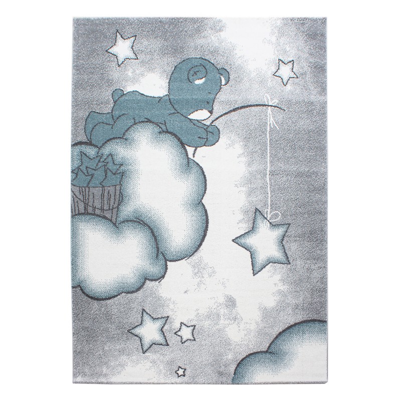 Kids Børnetæppe Bjørn - Blå - 120x170 billede
