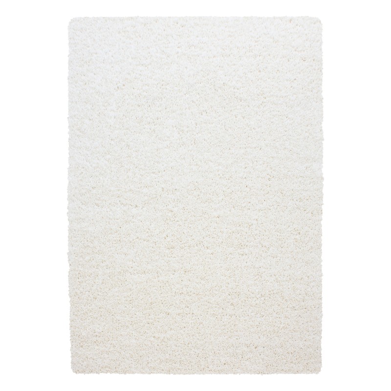 Life Shaggy tæppe Ensfarvet - Creme - 160x230 billede