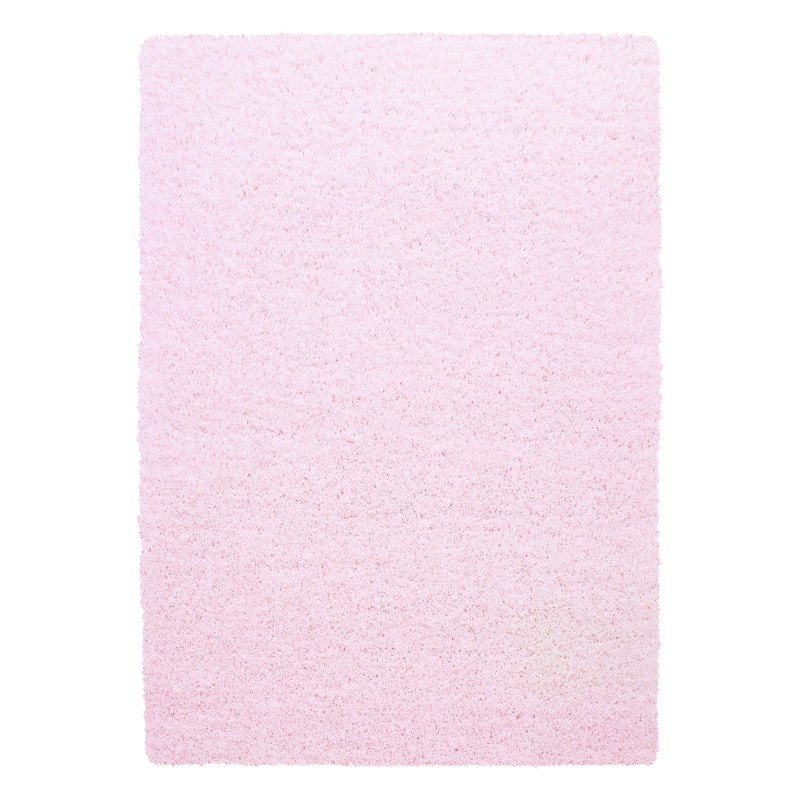 Life Shaggy tæppe Ensfarvet - Pink - 140x200 billede