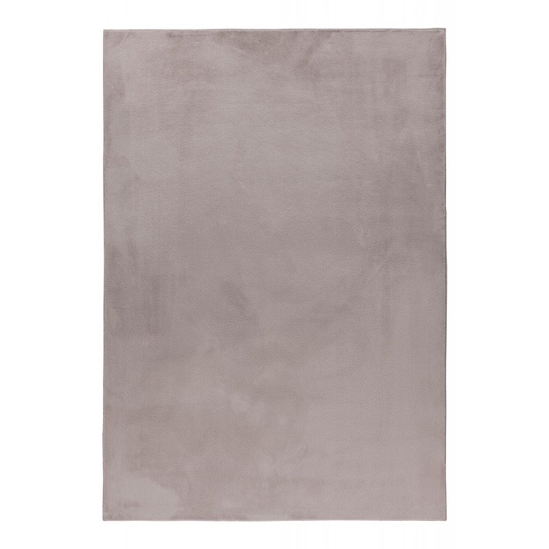 Beige kortluvet løber - POUFFY Unicolor tæppe i polyester med bomuldsbagside, flere størrelser - 80 x 150 cm