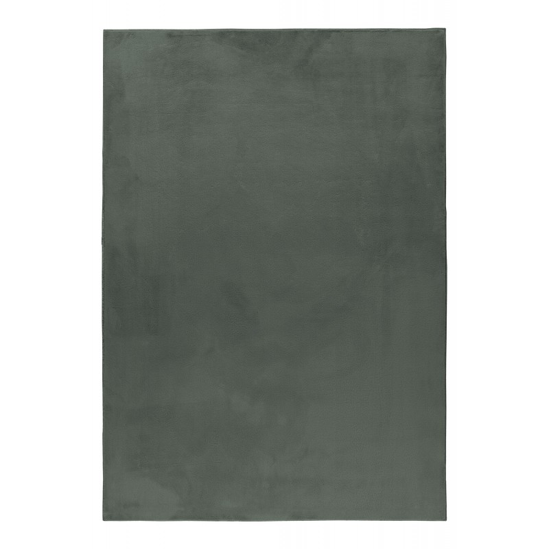 Pouffy Shaggy Tæppeløber Ensfarvet - Grøn - 60x110 (Løber) billede