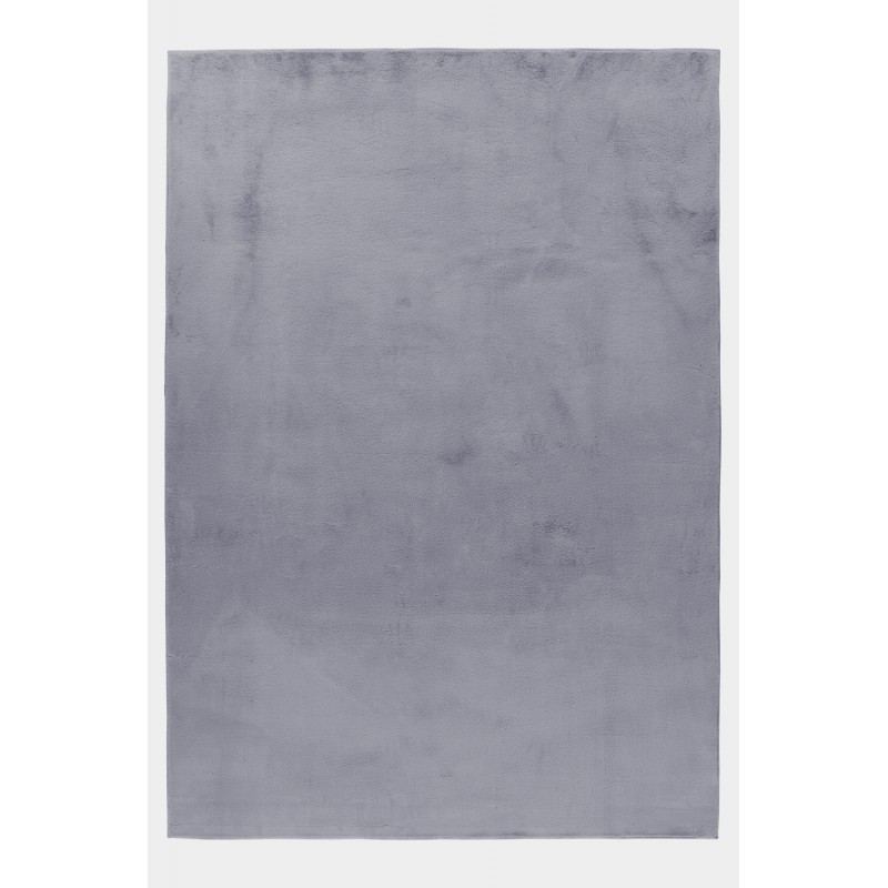 POUFFY Unicolor grå rektangulært kortluvet tæppe - 240 x 340 cm